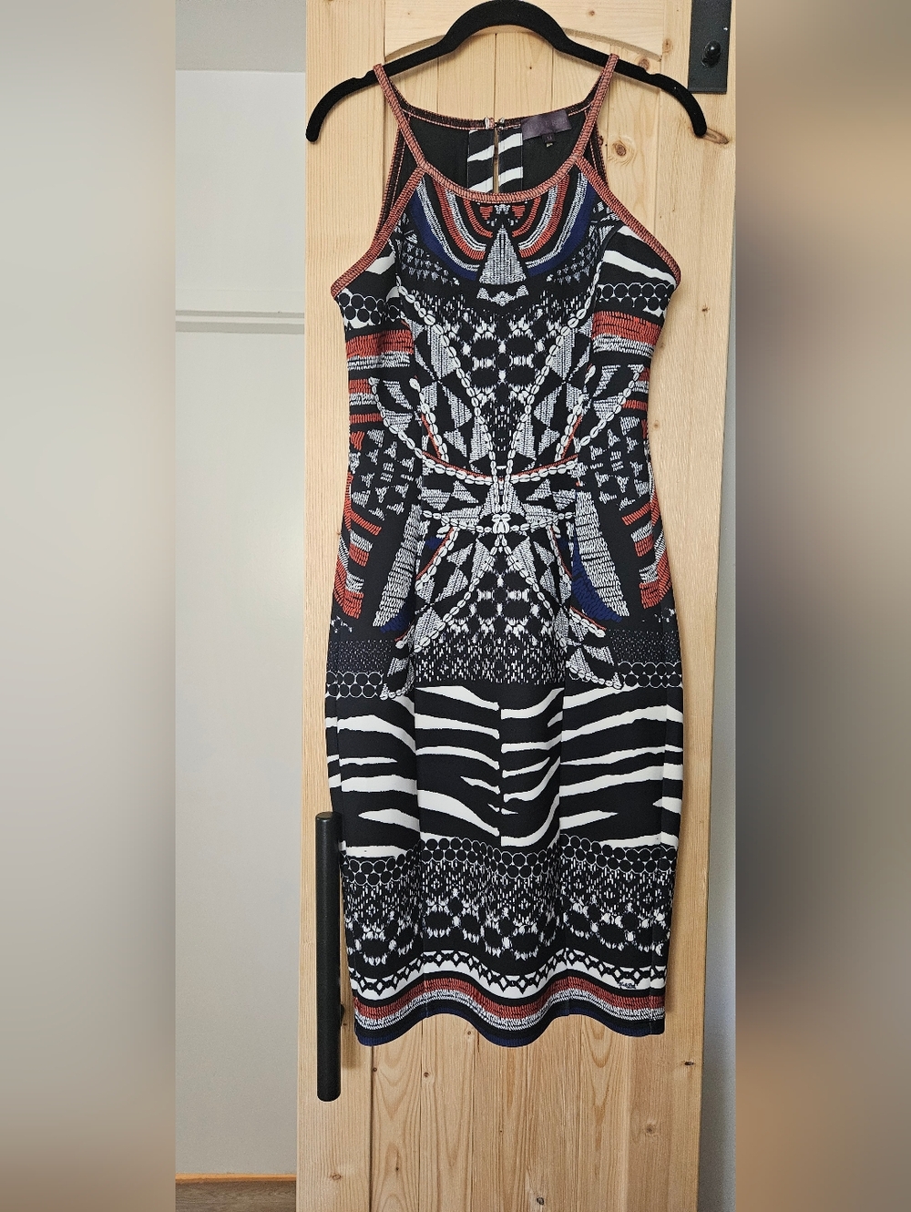 Hale Bob Bodycon Dress with Geometric Print